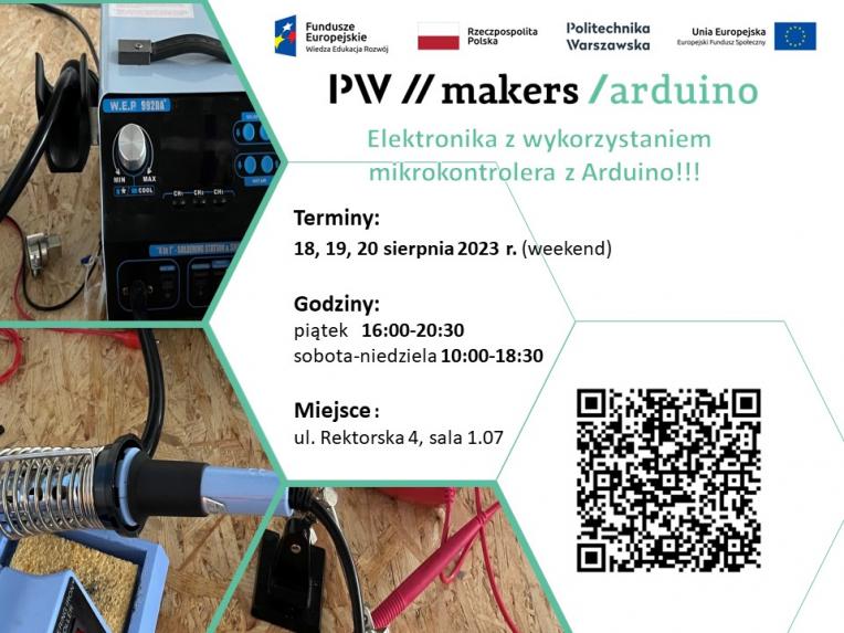 PW Makers Elektronika z wykorzystaniem mikrokontrolera Arduino sierpień 2023