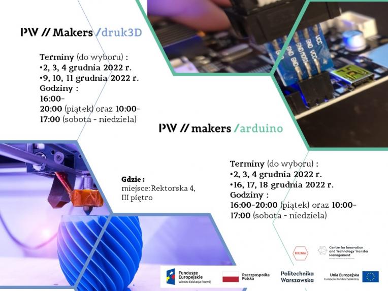 PW Makers Template Druk 3D oraz Arduino 12.2022